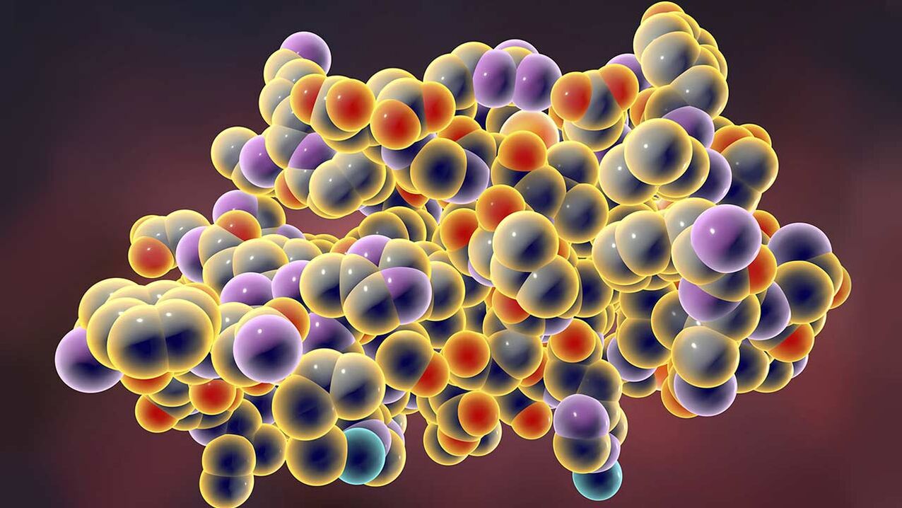Het insulinemodel is hormoon, waarvoor het lichaam glucose assimileert